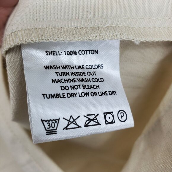 Line of Trade Khaki Utility Button Up Long Sleeve Chore Shirt Size Large - Picture 10 of 10